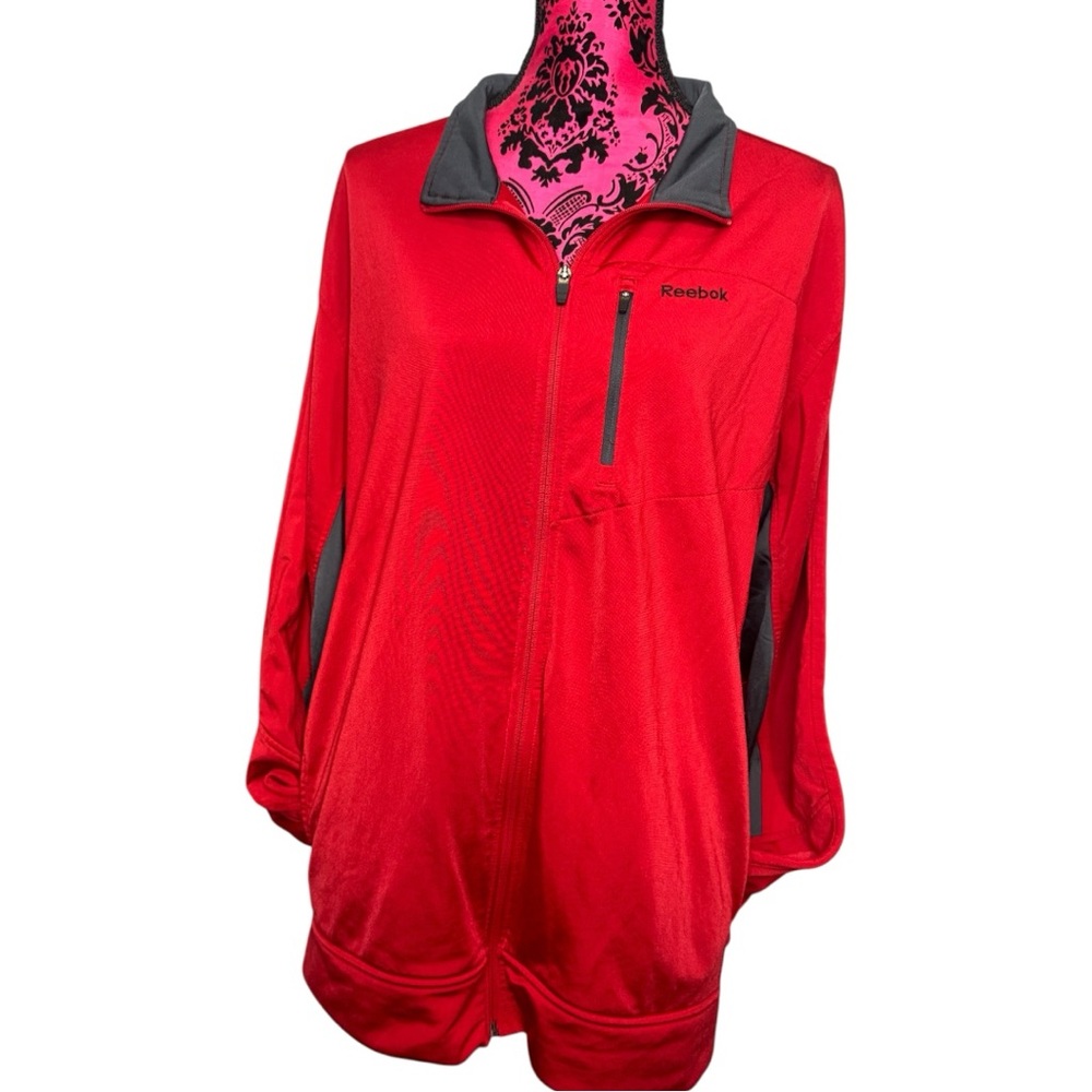 Reebok Red and Gray Ski Jacket with Zip Closure 1S0009